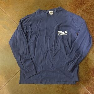 PINK Victoria's Secret Navy Long Sleeve Tee size small